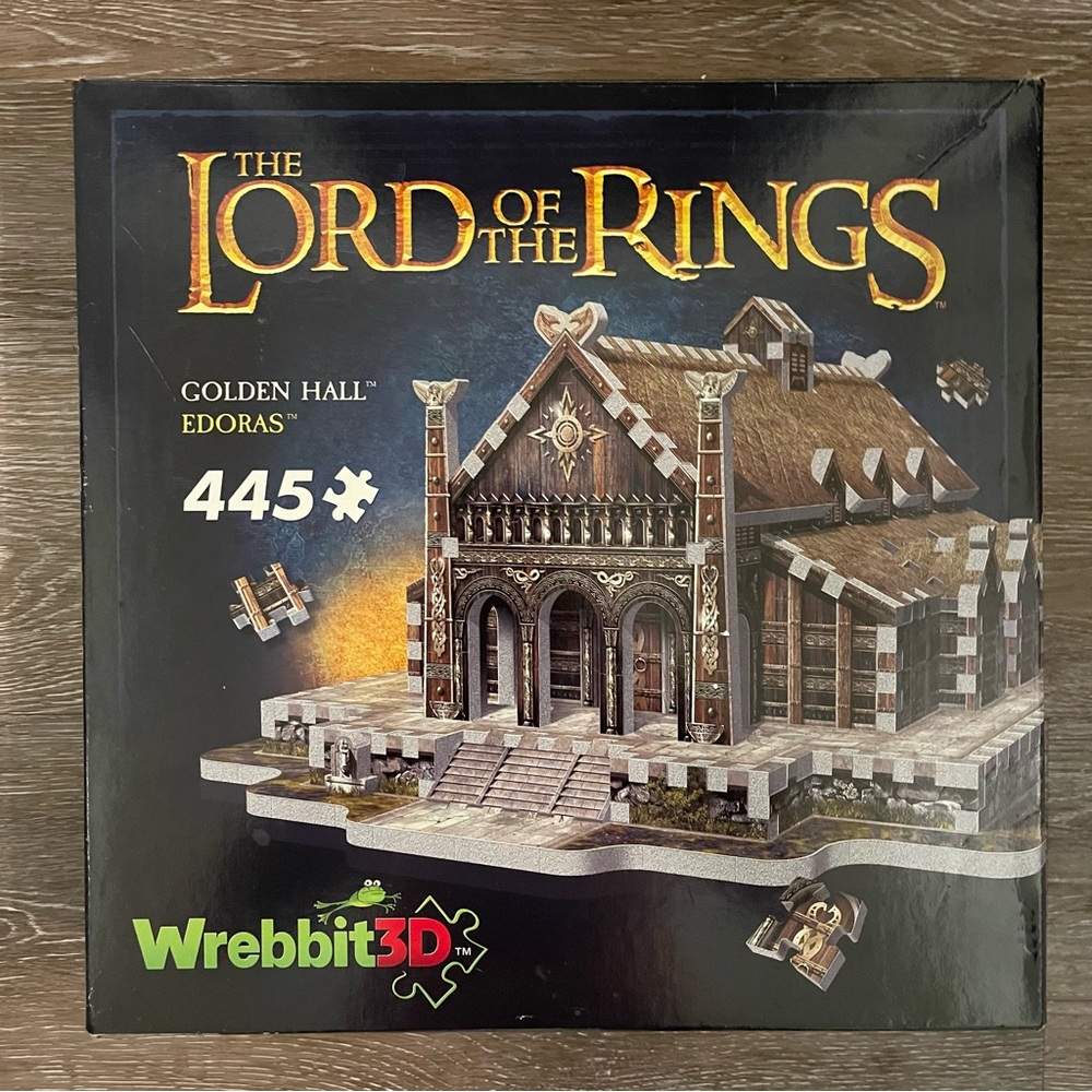 Wrebbit Puzzle 3D - Lord Of The Rings -  Golden Hall Edoras 442 Pieces Complete